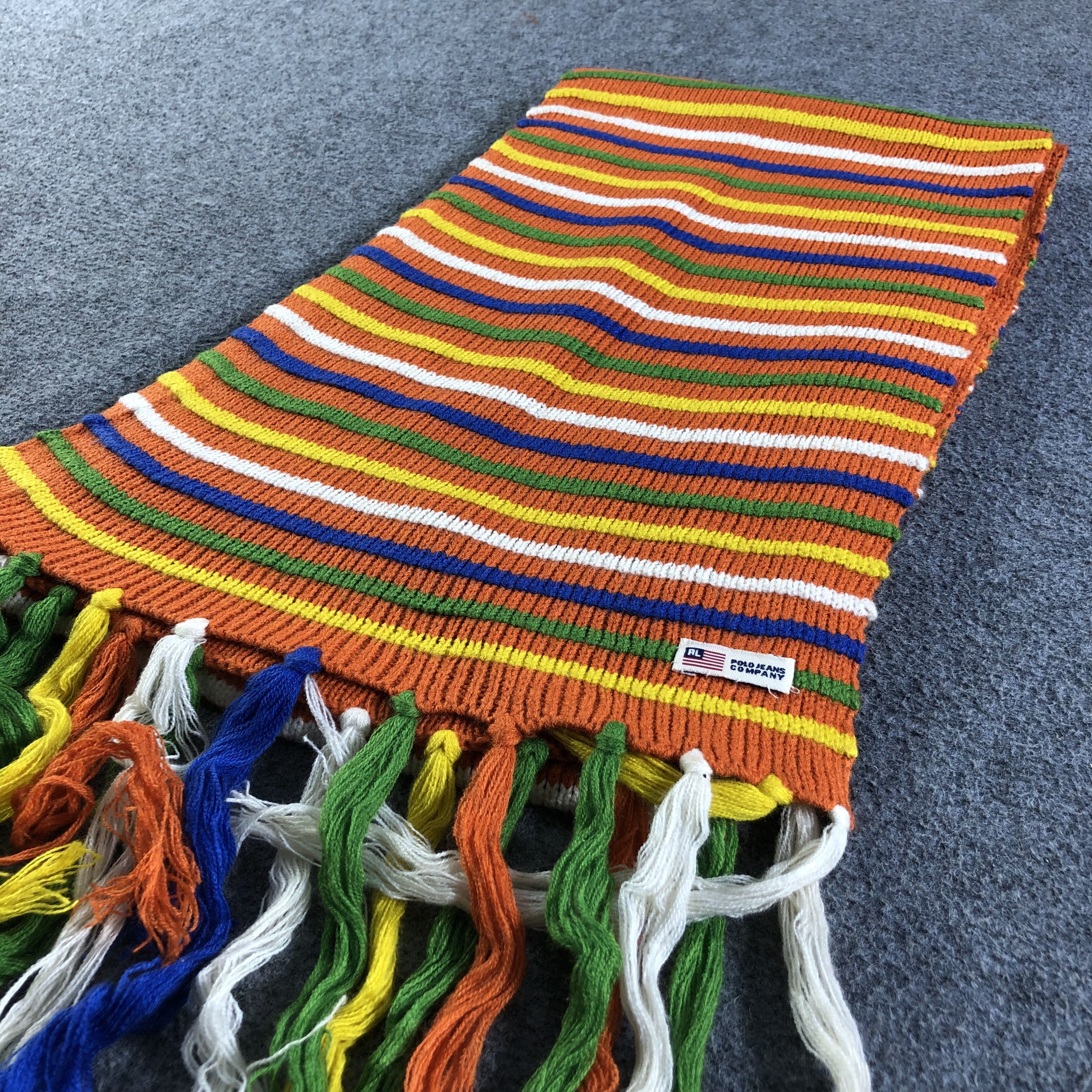 Polo Ralph Lauren Polo Ralph Lauren Striped Scarf Muffler Neckwear V2575 Size ONE SIZE - 4 Thumbnail