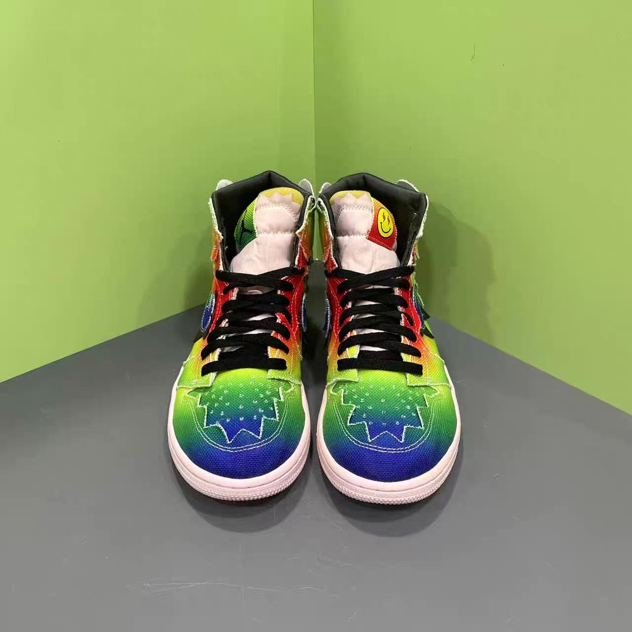Jordan Brand J Balvin x Air Jordan 1 Rainbow Tie-Dye K15 Size US 10 / EU 43 - 2 Thumbnail