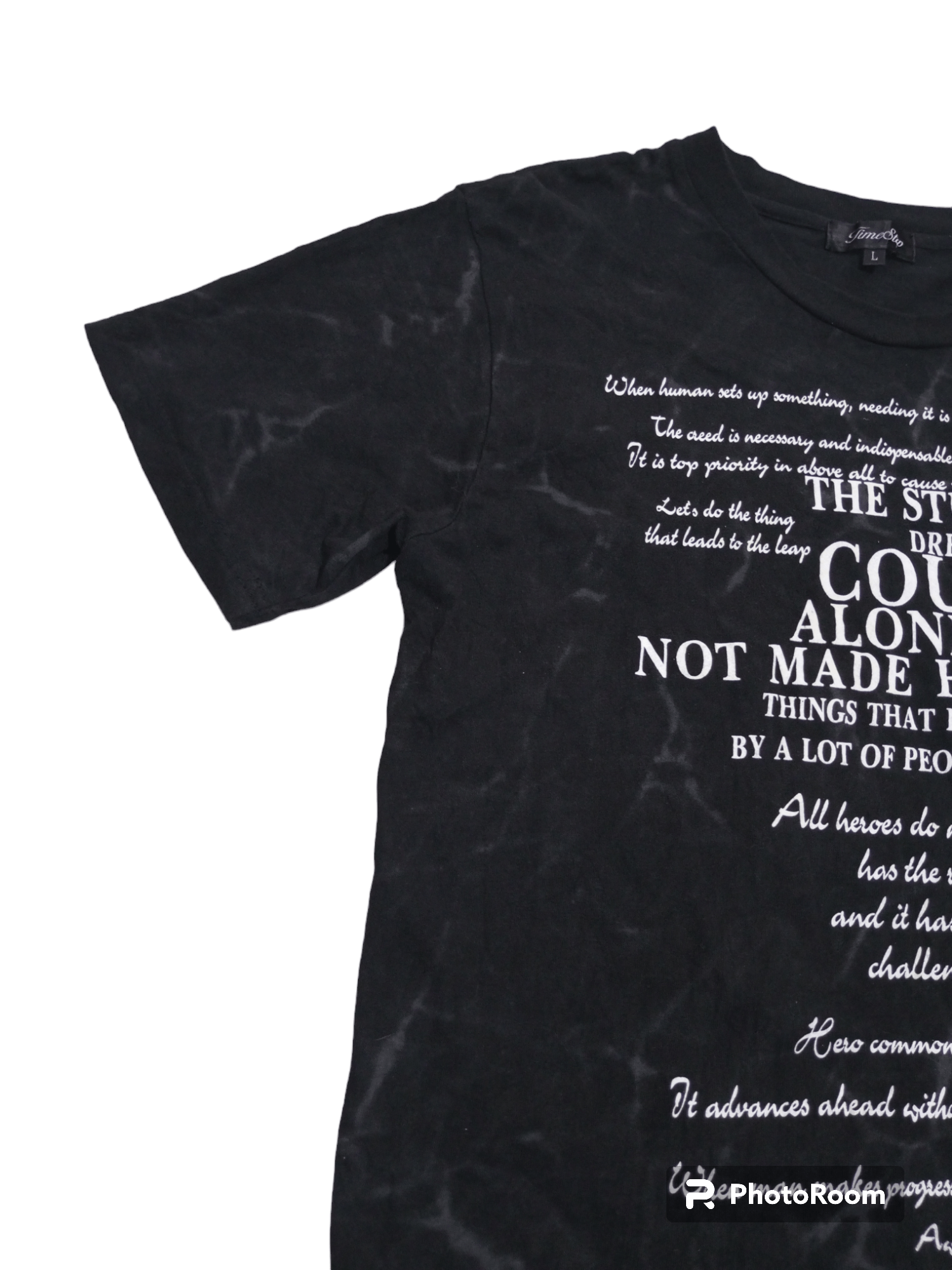 20471120 Vintage Time step poem smoke t shirt Size US L / EU 52-54 / 3 - 3 Thumbnail