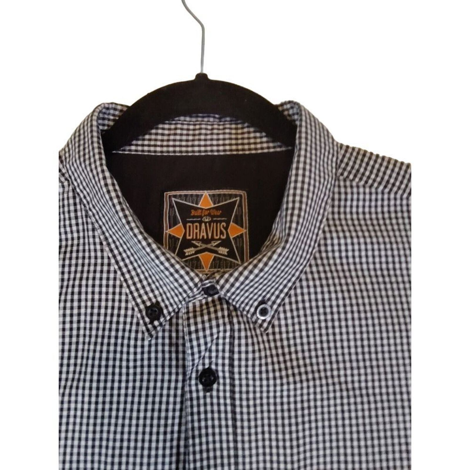 Dravus Dravus Shirt Mens Large Mini Check Short Sleeve Button Down Size US L / EU 52-54 / 3 - 11 Thumbnail