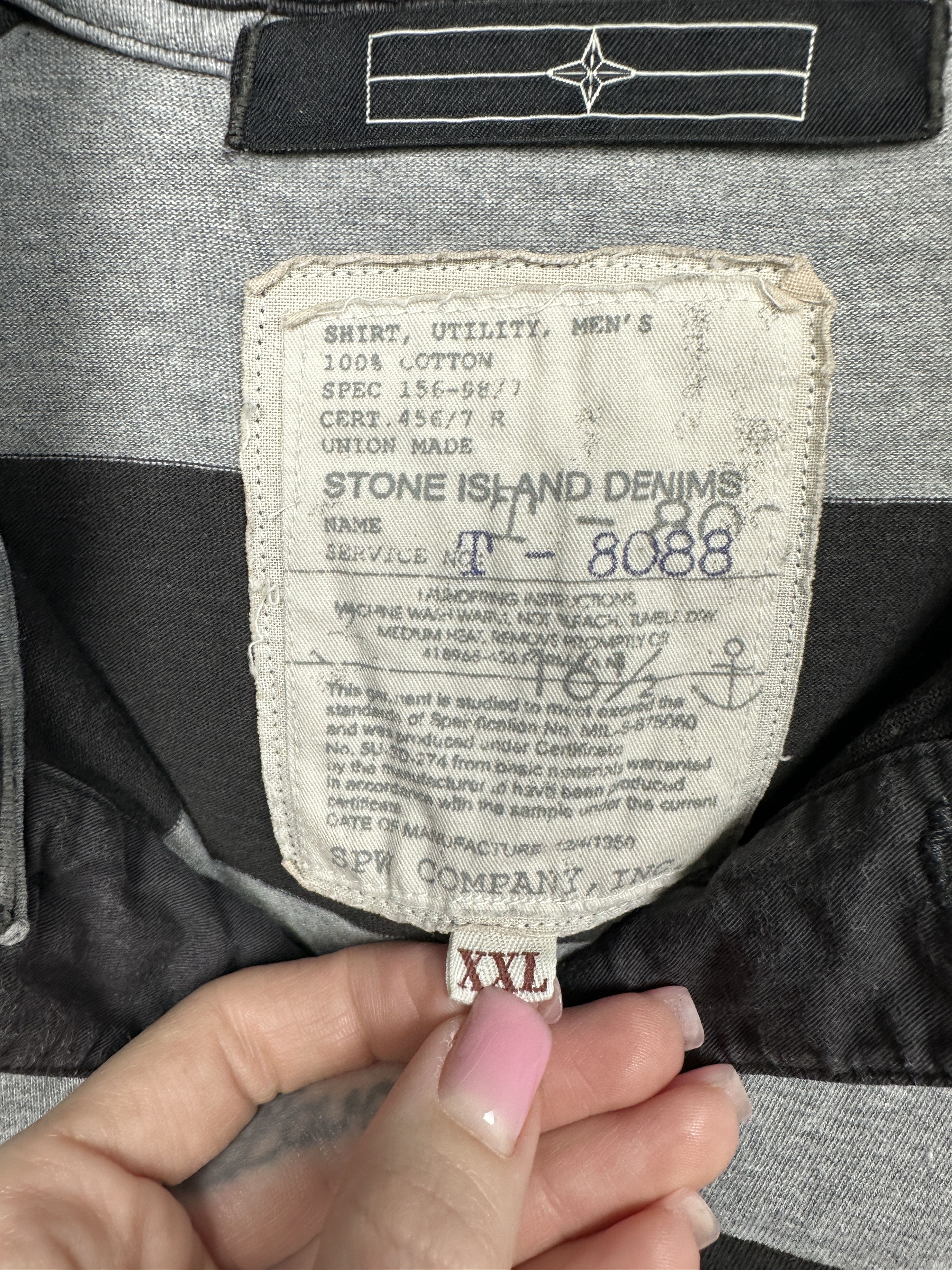 Massimo Osti Stone Island Denims 90s Vintage Mens Polo Shirt Size US XXL / EU 58 / 5 - 5 Thumbnail
