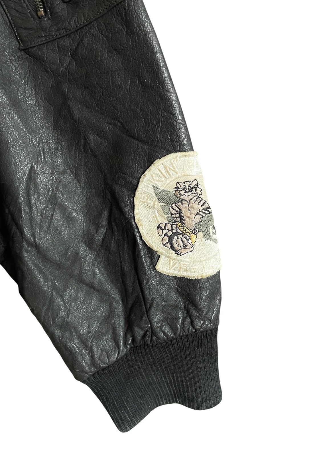Avirex Very Rare Vintage Avirex MA-1 Leather Flight Jacket 1980s Size US M / EU 48-50 / 2 - 8 Thumbnail