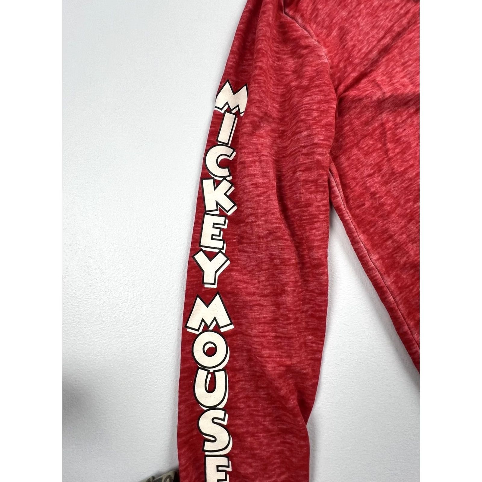 Vintage Disney Parks Shirt Womens L Red V Neck Long Sleeve Hooded Mickey Mouse Tunic Top Size L / US 10 / IT 46 - 5 Thumbnail