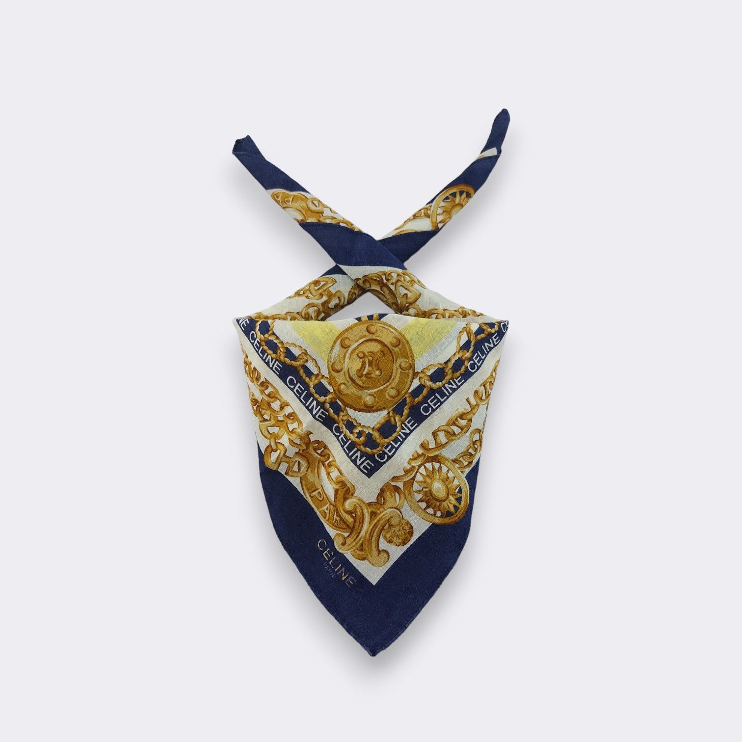 Celine Vintage Celine Handkerchief Neckerchief Bandana H171D Size ONE SIZE - 2 Thumbnail