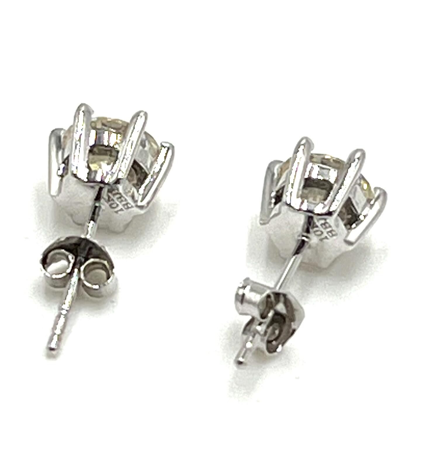 Other 10K Gold Cubic Zirconia Solitaires Prong-Set Stud Earrings Size ONE SIZE - 5 Thumbnail