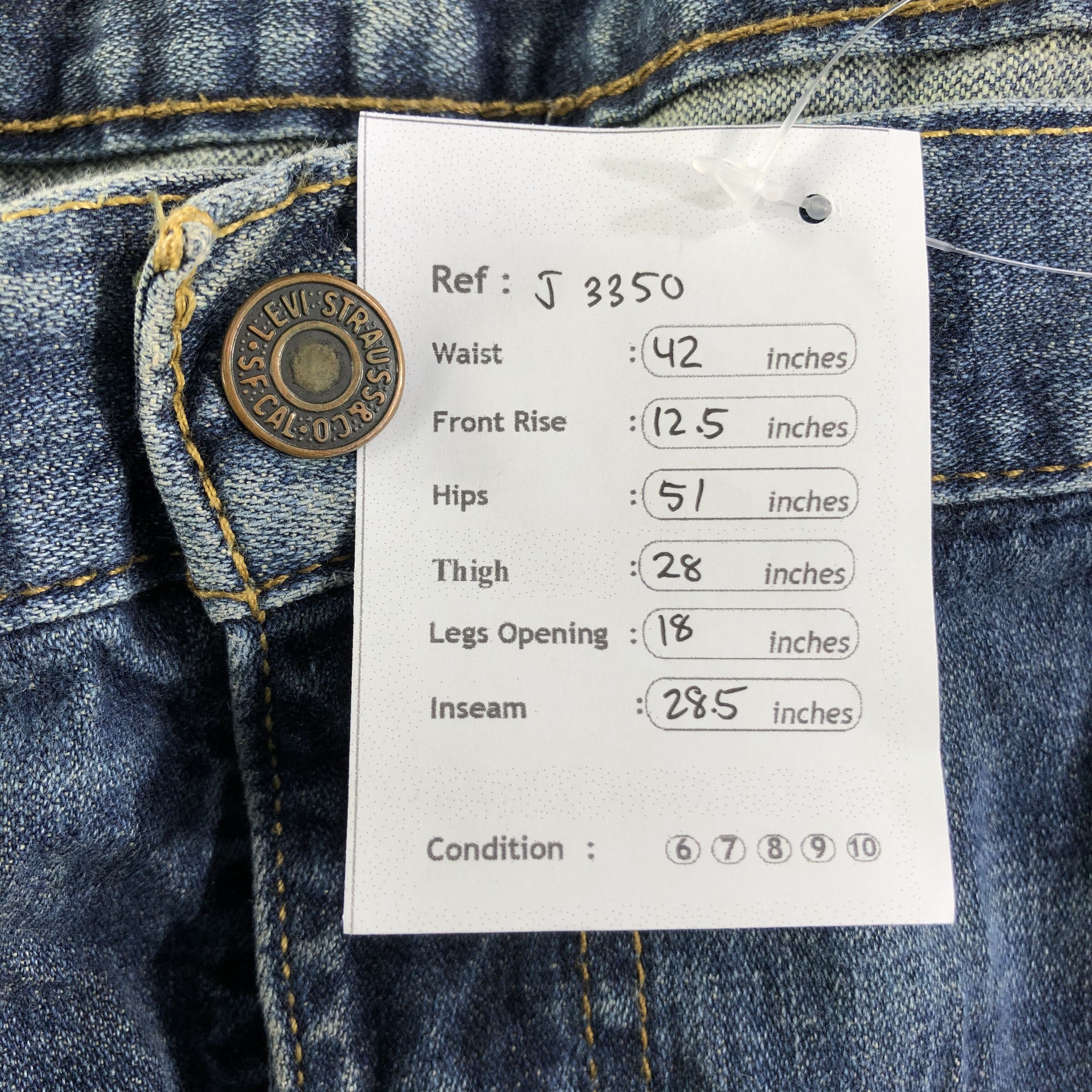 Levi's Vintage Blue Wash Levis 569 Jeans-J3350 Size US 42 / EU 58 - 11 Thumbnail