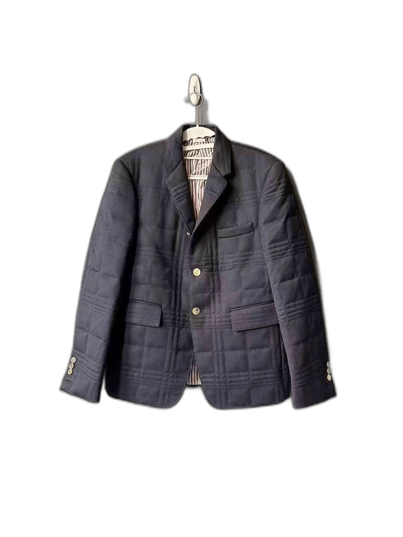 Thom Browne Thom Browne Quilted Suit Jacket with Gold Buttons Size US S / EU 44-46 / 1 - 1 Thumbnail