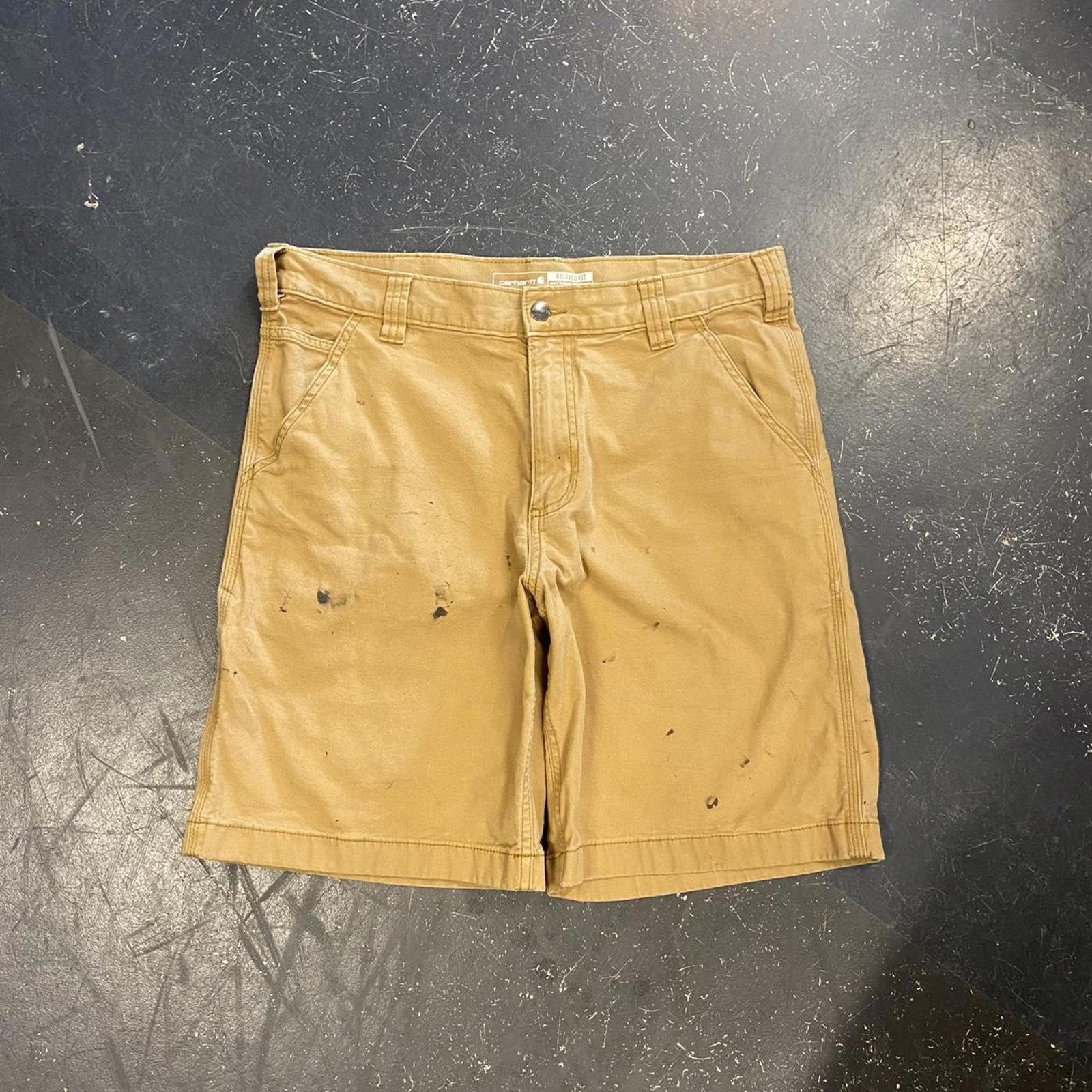 Carhartt × Vintage Paint Splatter Tan Carhartt Shorts Size US 34 / EU 50 - 4 Thumbnail