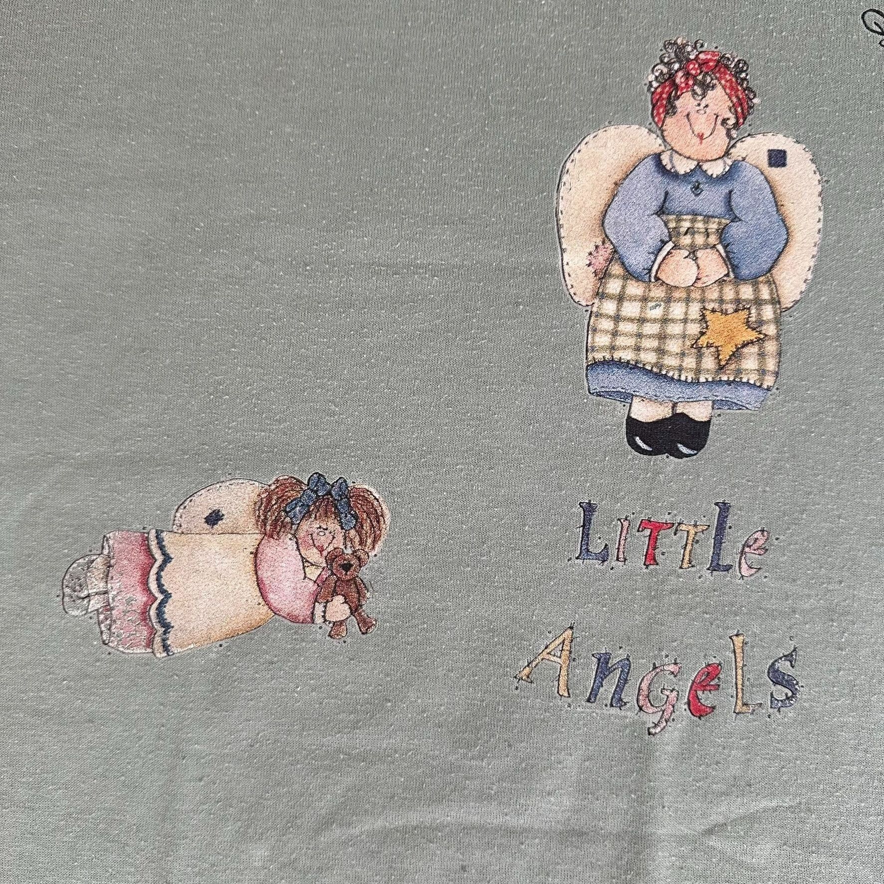 Hanes Vintage Grandmas Little Angels Doll T-Shirt Cottagecore Ugly Size US L / EU 52-54 / 3 - 3 Thumbnail