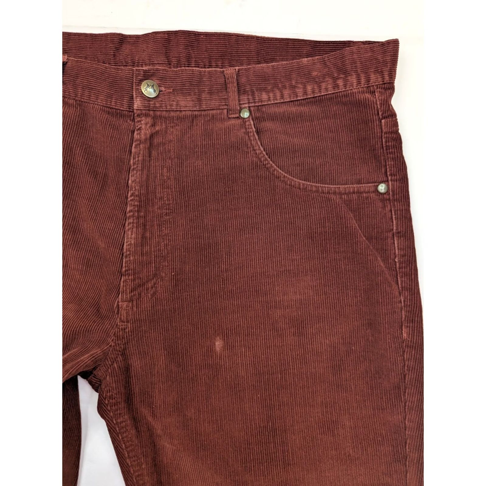 Vintage Peter Christian Corduroy Straight Pant Men 36x28 Brown Corduroy Casual 5-Pocket Regular Rise Zipper Button Vintage: No Mens Pants Size US 36 / EU 52 - 6 Thumbnail