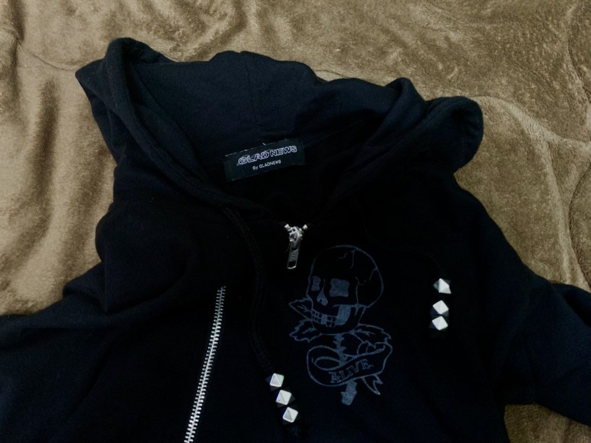 Japanese Brand GLAD NEWS Mad Punk Skeleton Studded zipper hoodie Size US L / EU 52-54 / 3 - 5 Thumbnail