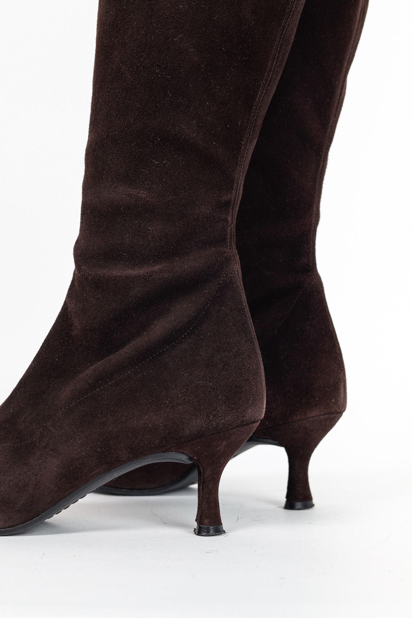 Stuart Weitzman Stuart Weitzman Shapely Suede Pointed-Toe Knee-High Boots Size US 8 / IT 38 - 7 Thumbnail