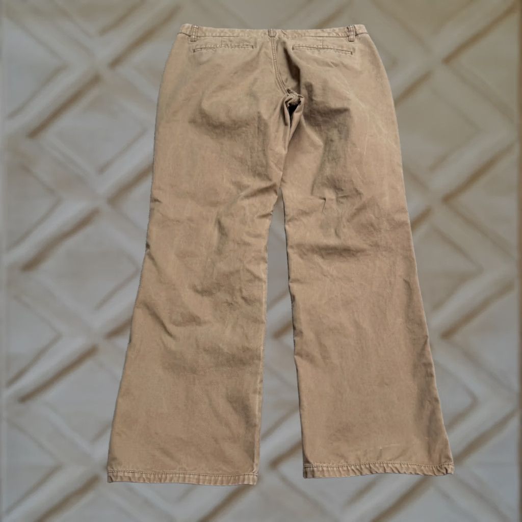 Bonobos Bonobos Straight Cotton Chino Pants Mens 35x32 Brown Washed Flat Front Casual Size US 35 - 1 Thumbnail