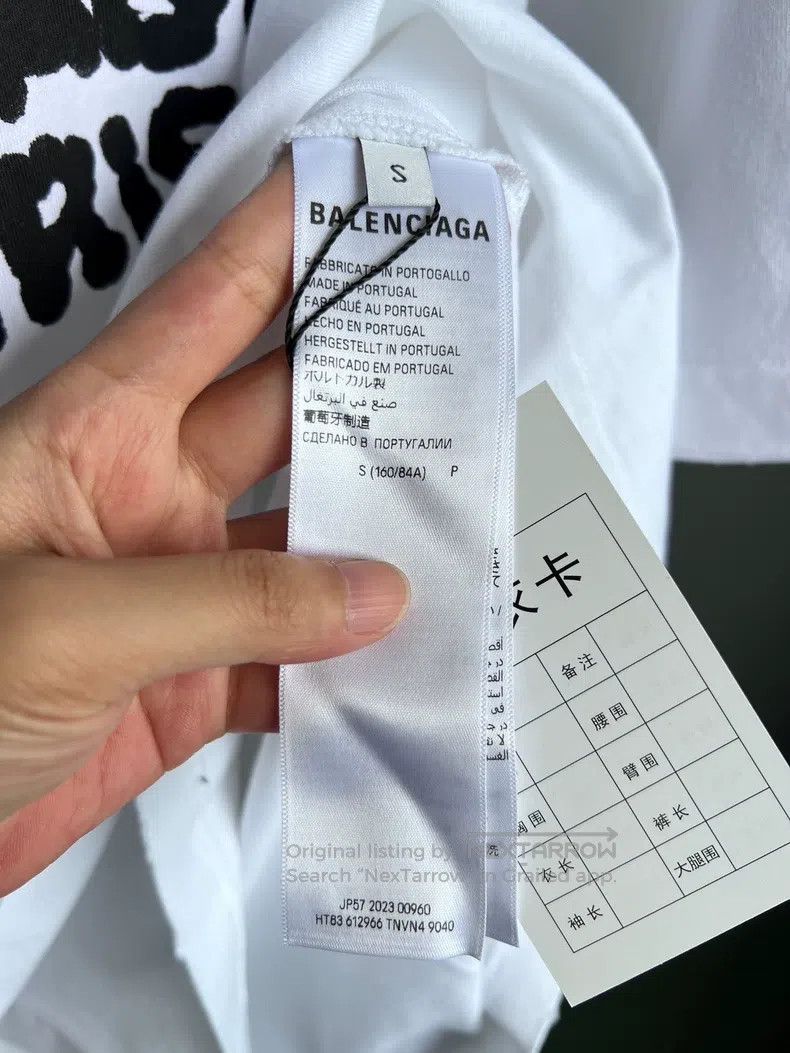 Balenciaga Balenciaga Letter Print Round Neck Short Sleeve T-Shirt Size US S / EU 44-46 / 1 - 6 Thumbnail