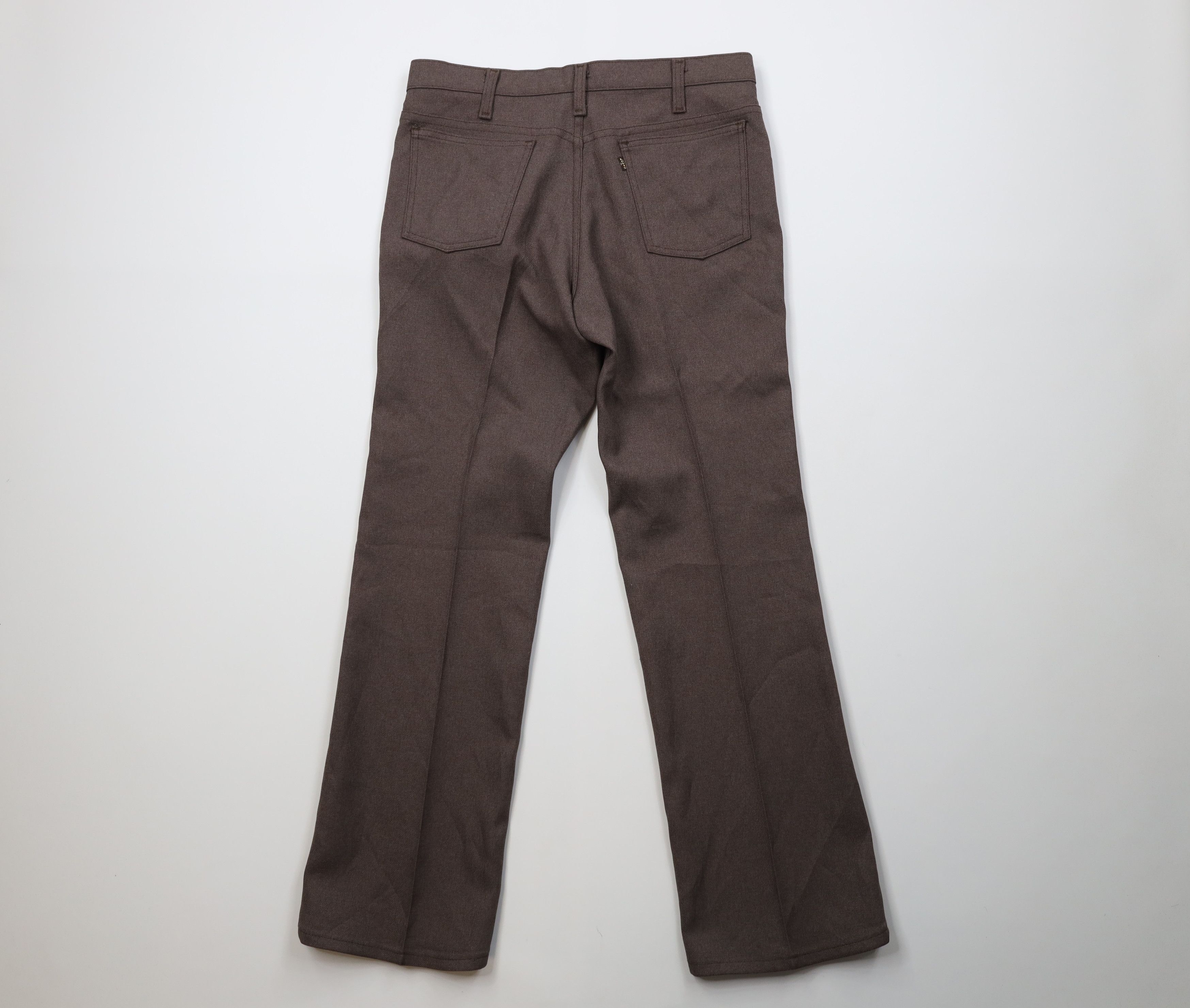 Levi's Vintage 90s Levis Wide Leg Chino Pants Trousers Brown USA Size US 33 - 9 Thumbnail