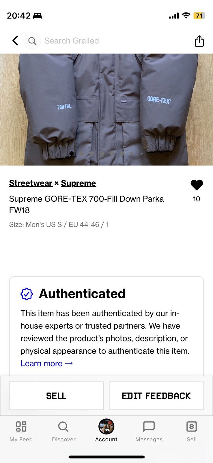 Goretex Supreme Gore-Tex 700-Fill Down Parka Size US S / EU 44-46 / 1 - 11 Thumbnail