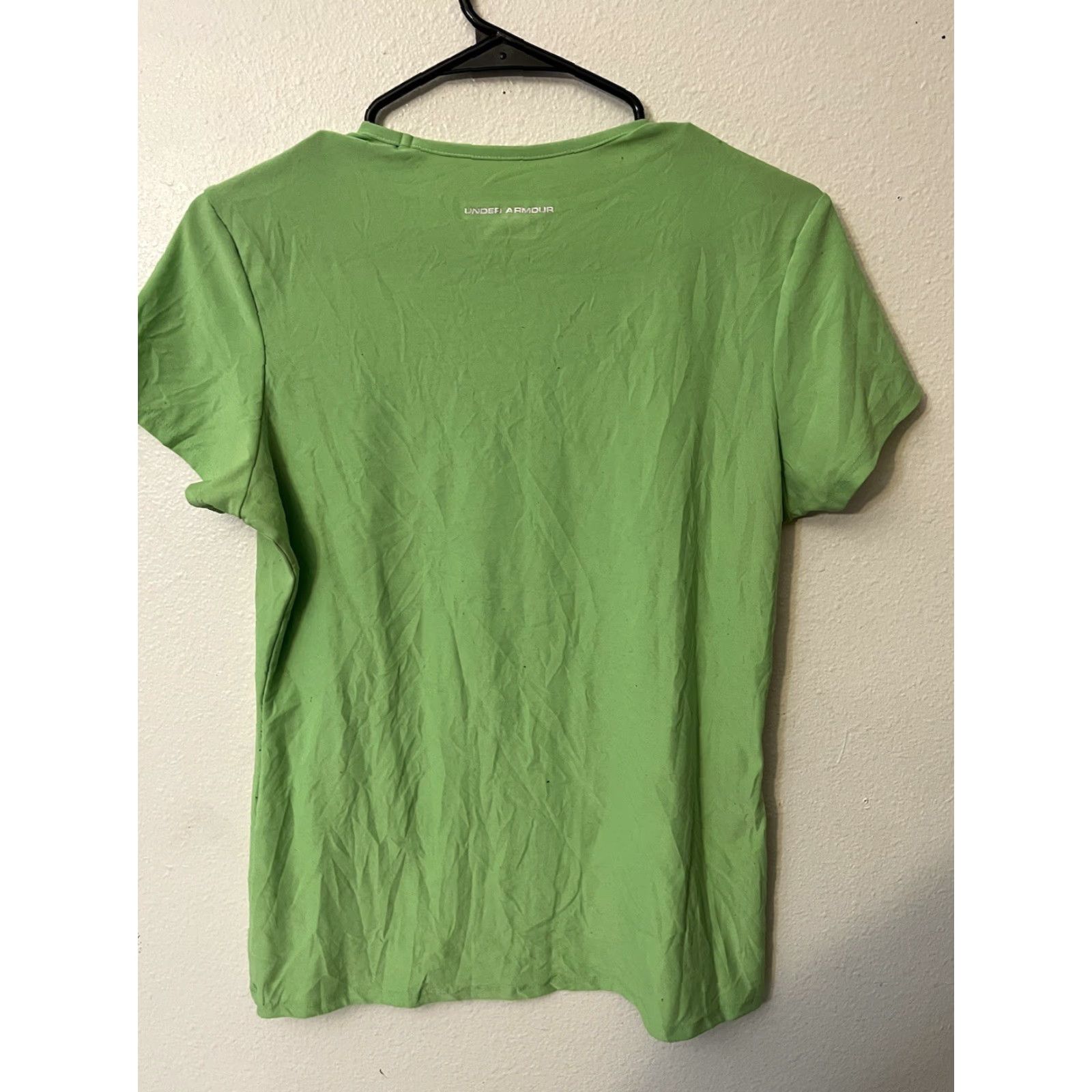 Under Armour Under Armour Women Short Sleeve Activewear Top M Green T-Shirt Athletic HeatGear Crew Neck Pullover Shirt Basic Size M / US 6-8 / IT 42-44 - 2 Thumbnail
