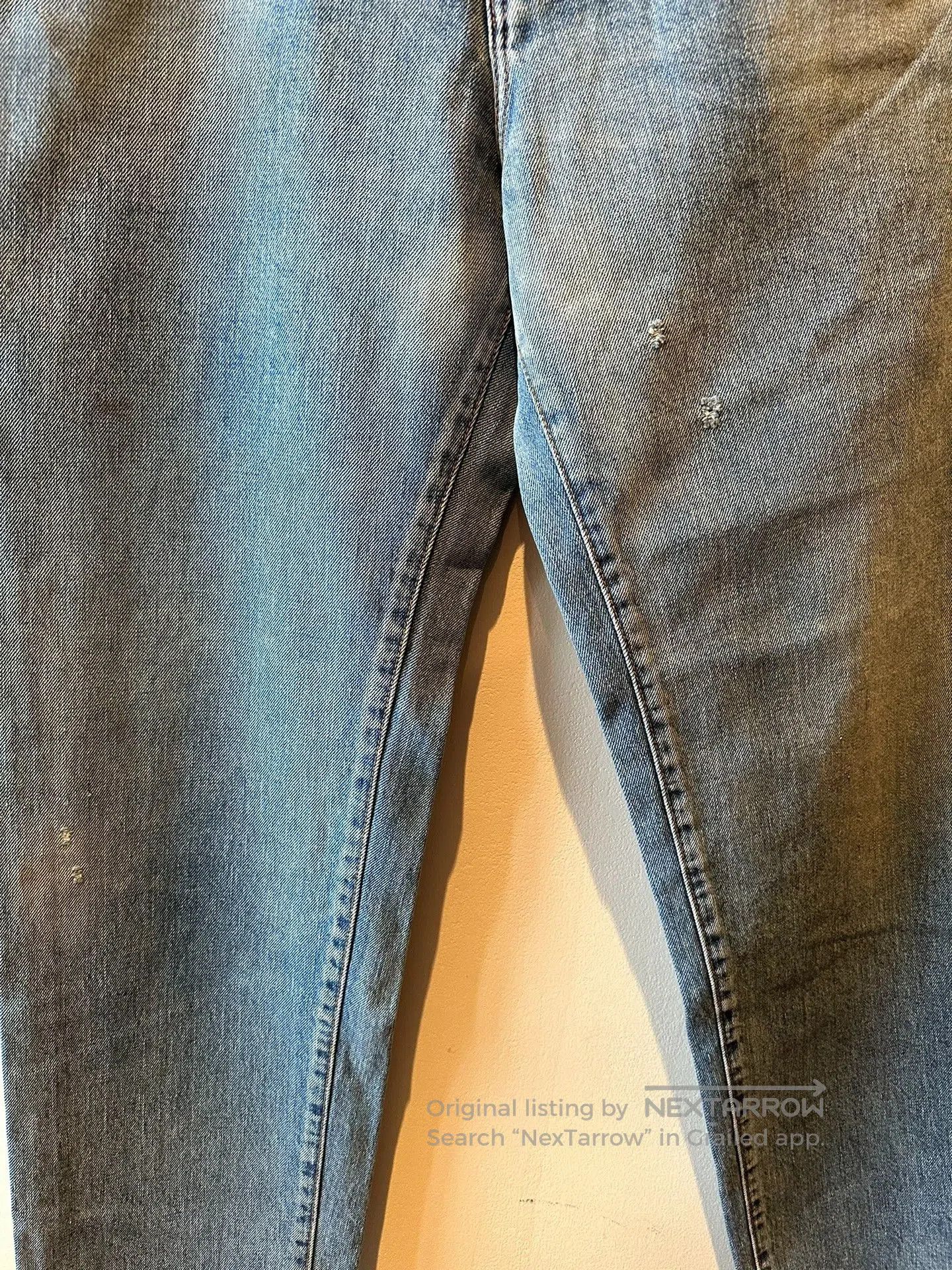Descendant blue distressed washed denim pants. Size US 30 / EU 46 - 5 Thumbnail