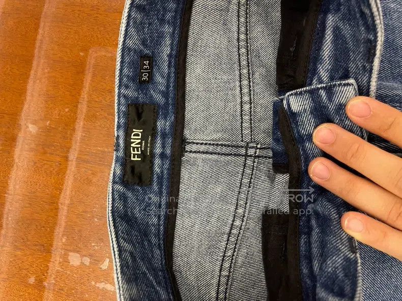 Fendi Fendi Classic Blue Jeans with Full Logo Weaving on the Hem Size US 30 / EU 46 - 2 Thumbnail