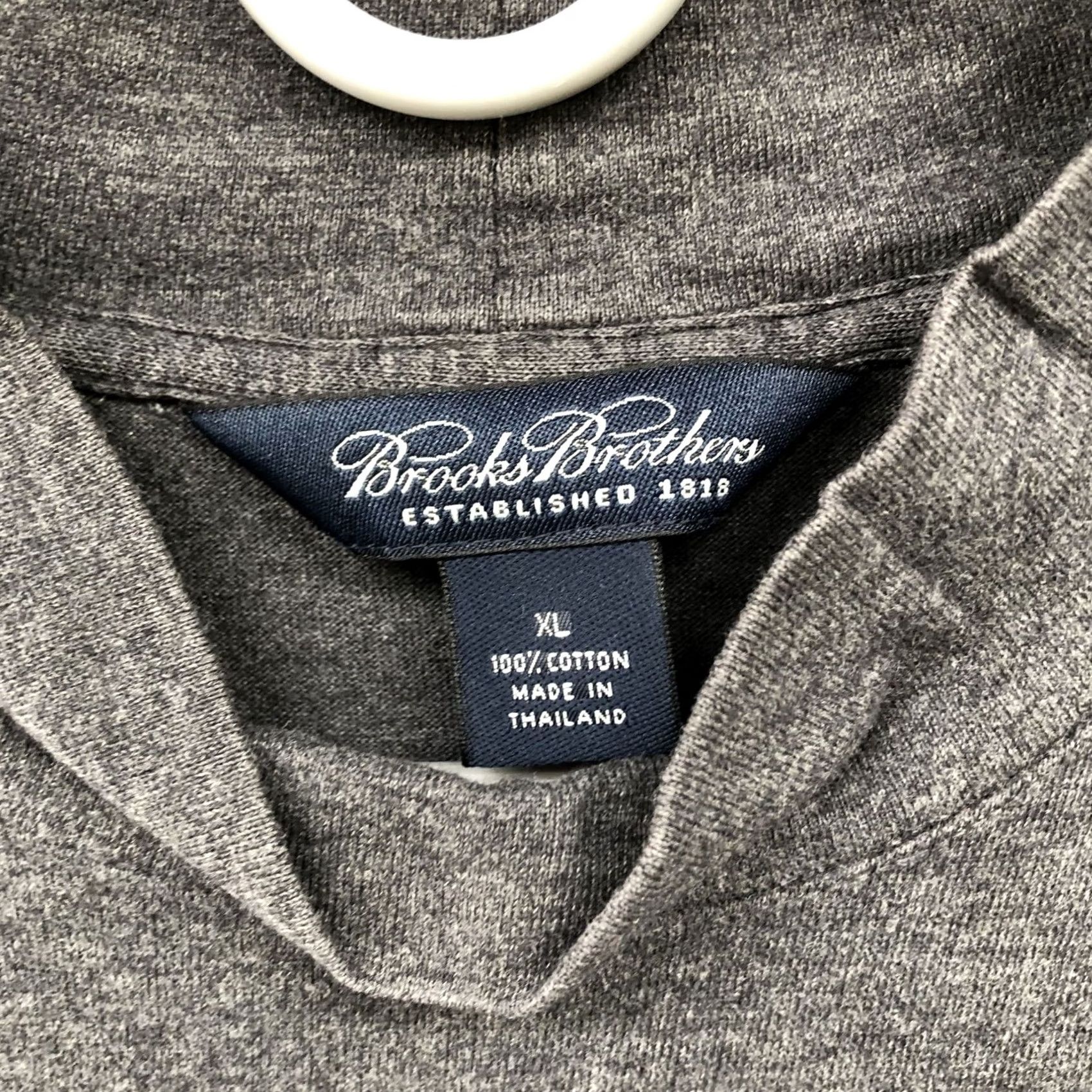 Brooks Brothers Brooks Brothers Mock Neck T Shirt Mens XL Gray Cotton Long Sleeve Size US XL / EU 56 / 4 - 5 Thumbnail