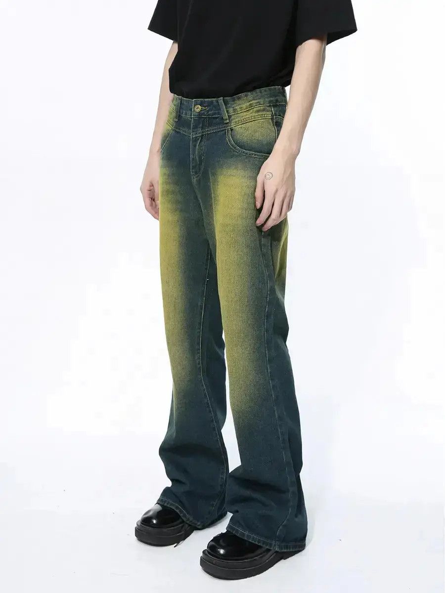 Japanese Brand Retro loose casual micro flared jeans Size US 30 / EU 46 - 1 Thumbnail