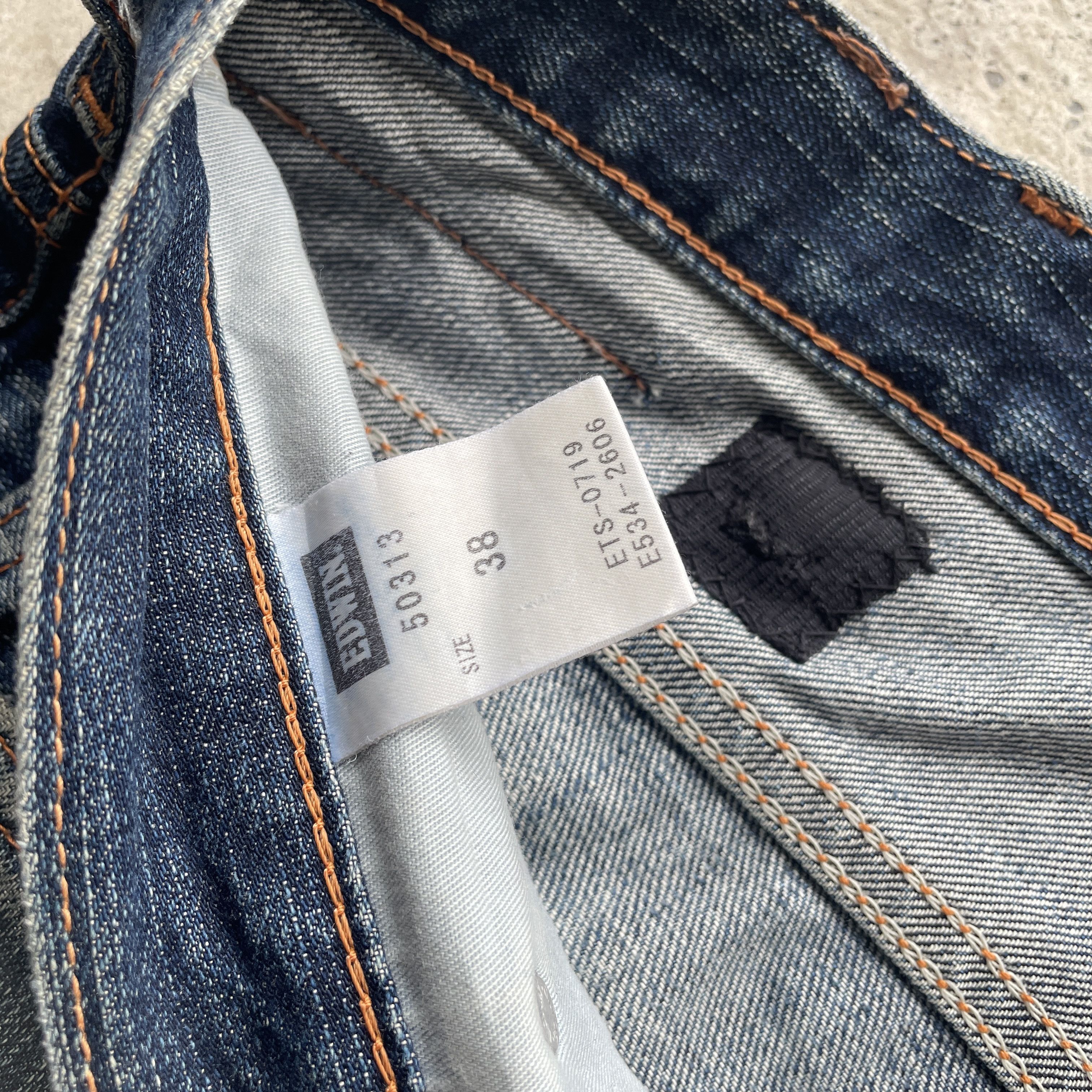 Edwin × Japanese Brand VINTAGE EDWIN JEANS FADED DENIM DISTRESSED PANTS W39x26.5 Size US 39 - 8 Thumbnail