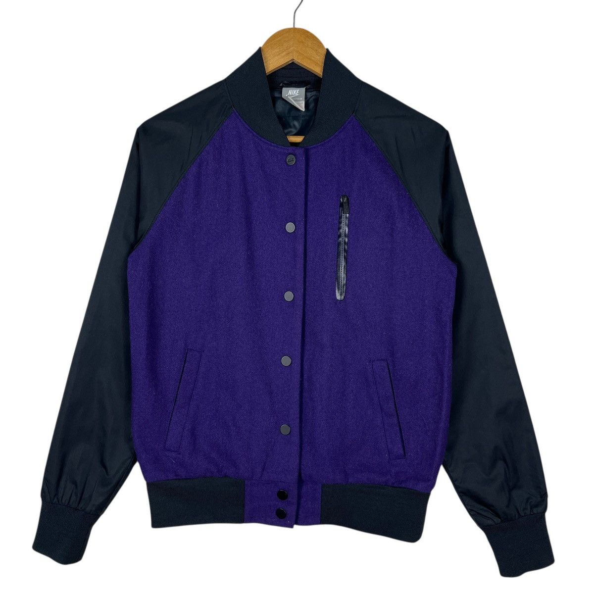 Nike 🔥 Nike Purple Varsity Bomber Jacket Size US M / EU 48-50 / 2 - 1 Thumbnail