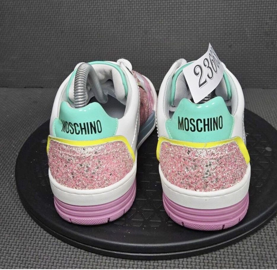 Moschino Authentic Moschino Pastel / Pink Glitter Low Top Sneakers Size US 8 / IT 38 - 6 Thumbnail