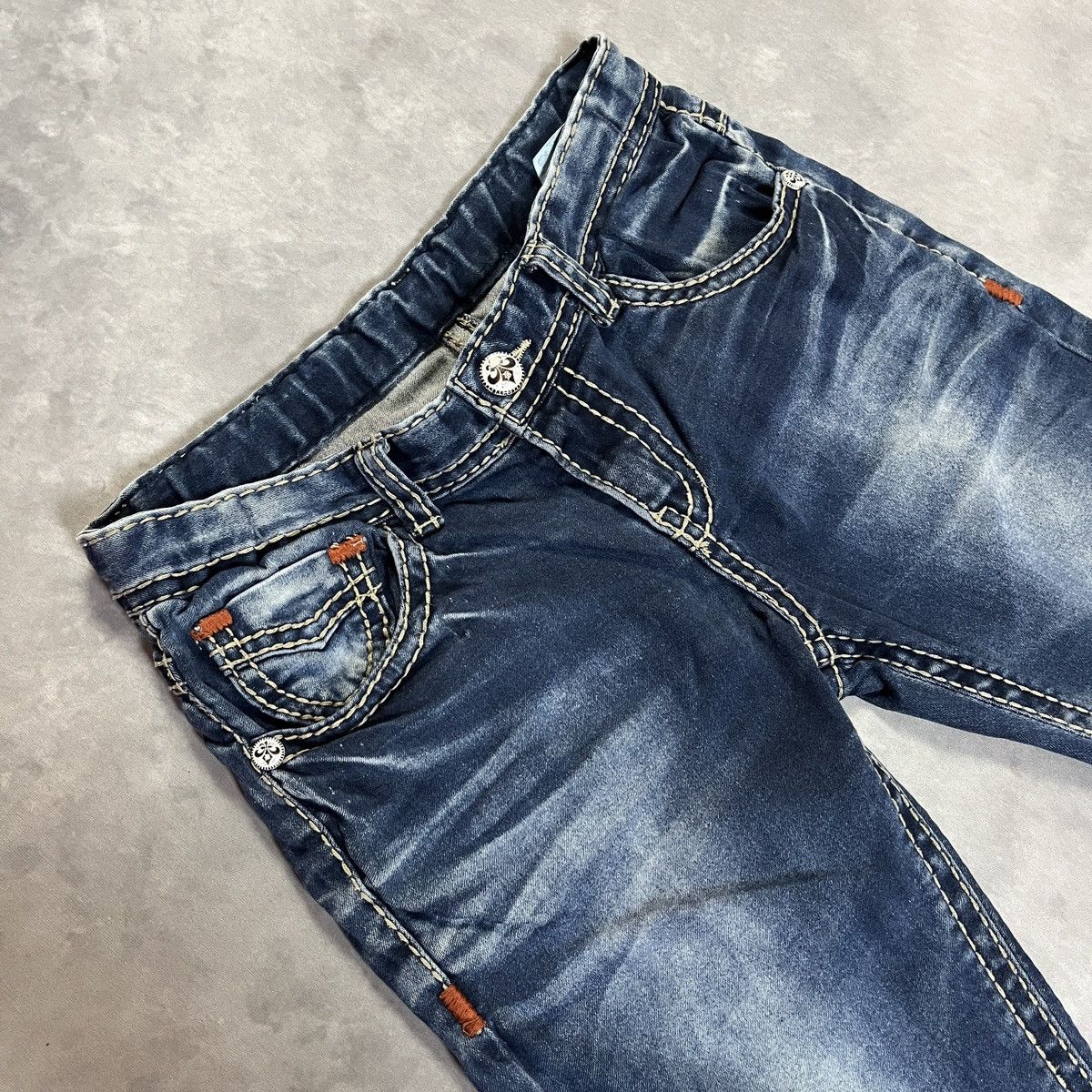 Japanese Brand 2000s Denim BAR y2k Jeans Embroidered Back Robin’s Jean Vibe Size US 28 / EU 44 - 6 Thumbnail