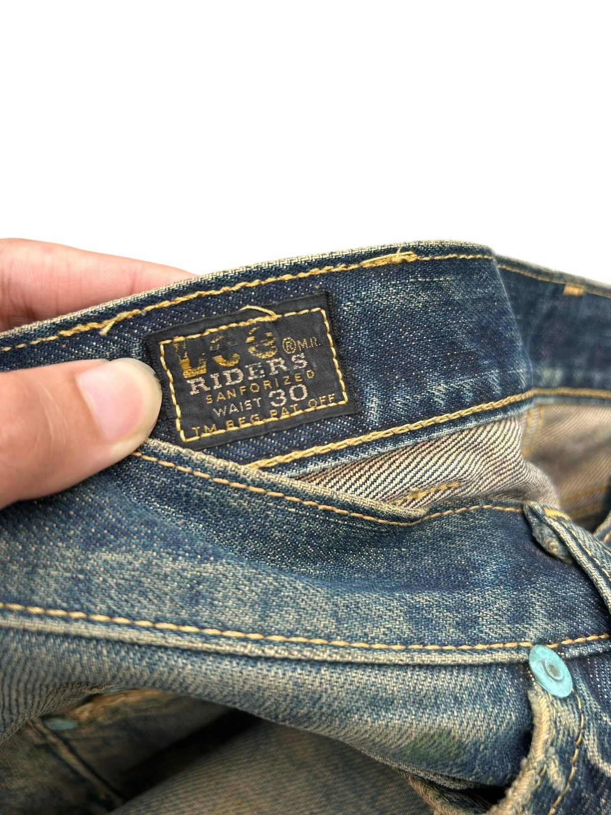 Japanese Brand × Kapital × Vintage Rusty Lee Selvedge Baggy Distressed Vintage Denim Jeans Size US 30 / EU 46 - 9 Thumbnail
