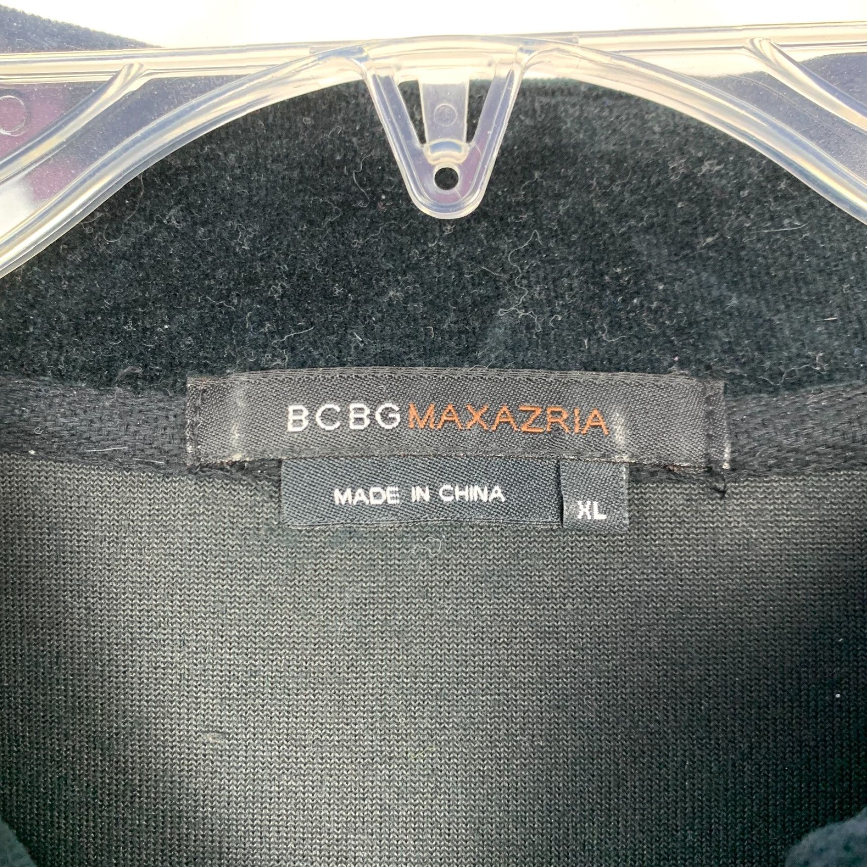 Bcbgmaxazria BCBGMAXAZRIA Black Sequin Bling Velour Zip Jacket Womens XL Size XL / US 12-14 / IT 48-50 - 2 Thumbnail