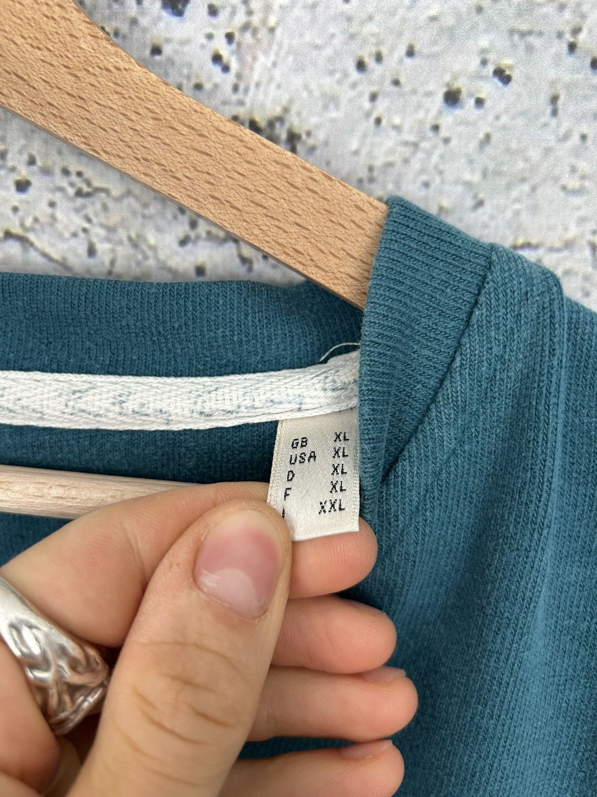 Vintage Vintage Thomas Burberry Blue Knit Sweater 90s Avant Garde Size US XL / EU 56 / 4 - 6 Thumbnail