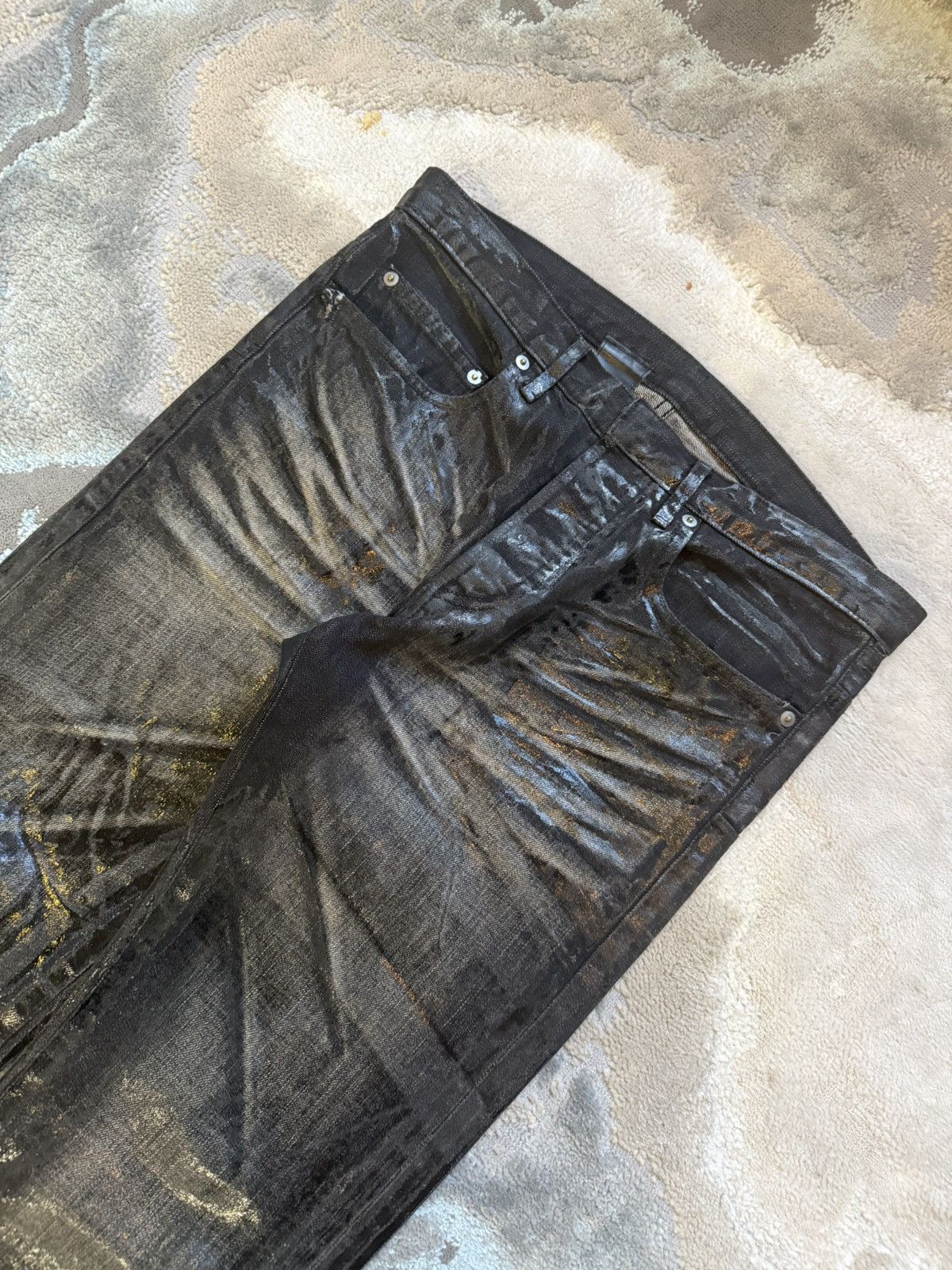 Dior Dior 2003 Luster Waxed Jeans Size US 29 - 2 Thumbnail