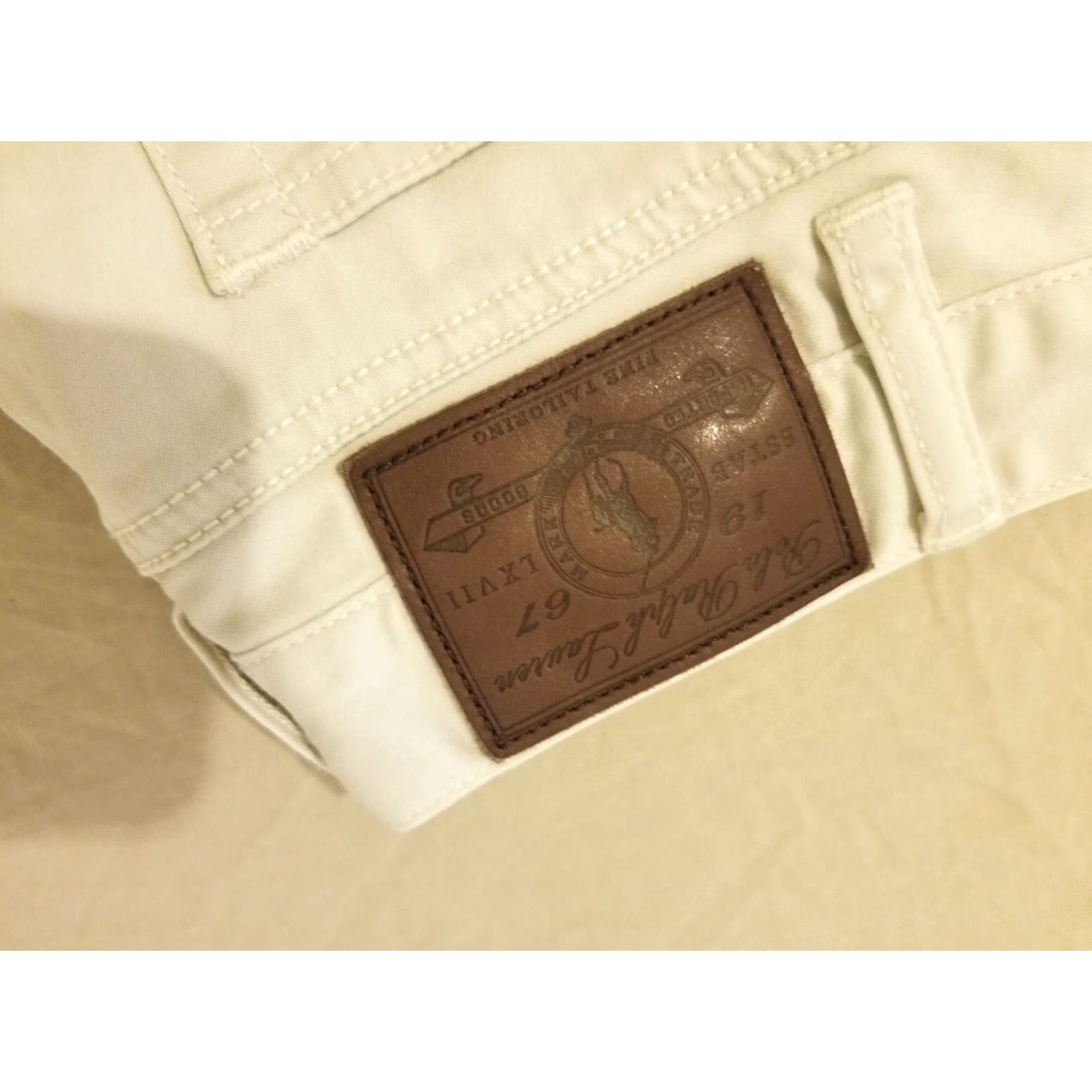 Polo Ralph Lauren Polo Ralph Lauren Jeans Slim Straight Denim 38x30 Beige Mens Stretch Regular Inseam 30 Jeans Size US M / EU 48-50 / 2 - 3 Thumbnail