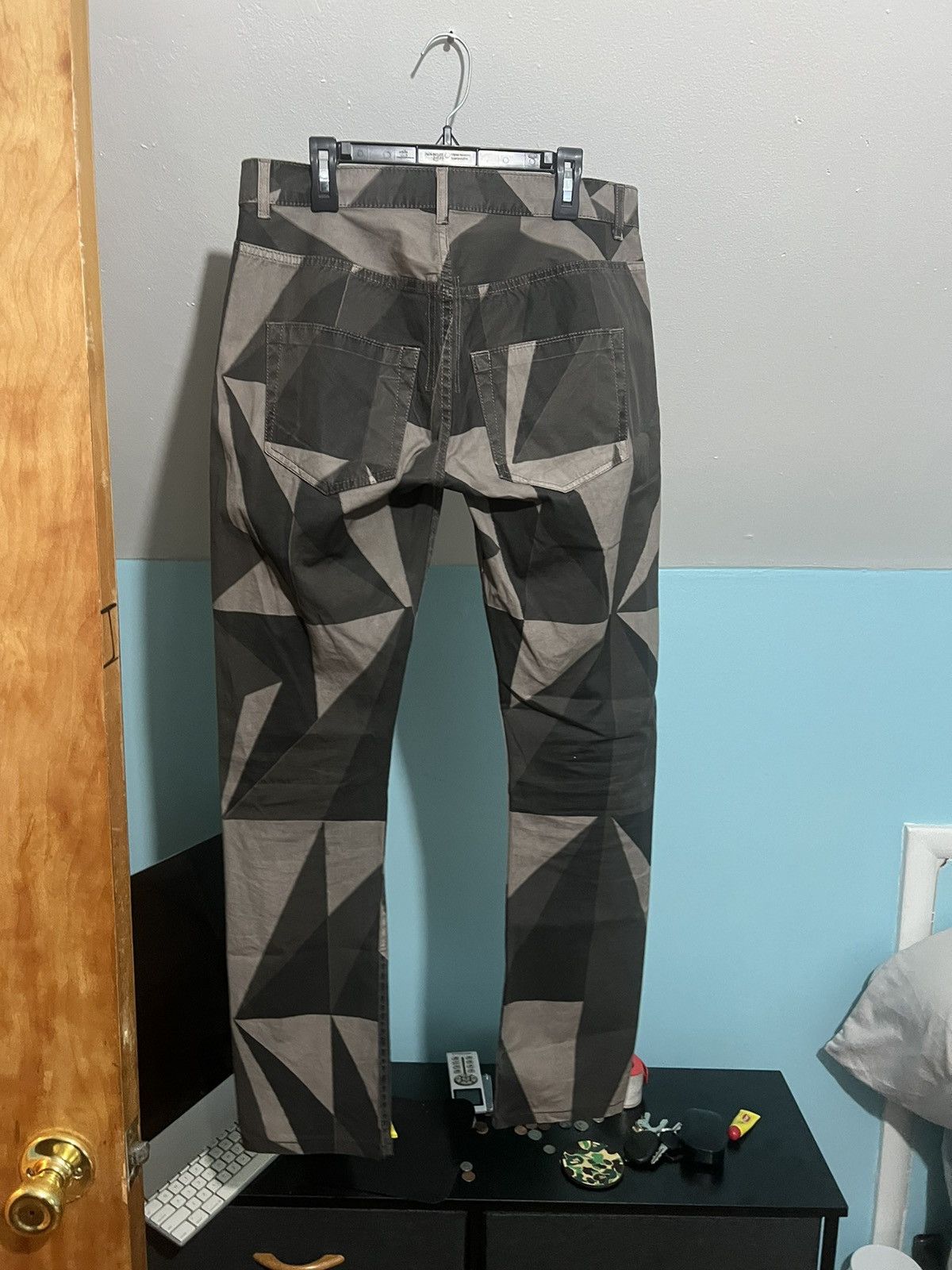 Rick Owens S/S13 Island Geometric camo Detroit jeans Size US 30 / EU 46 - 2 Thumbnail