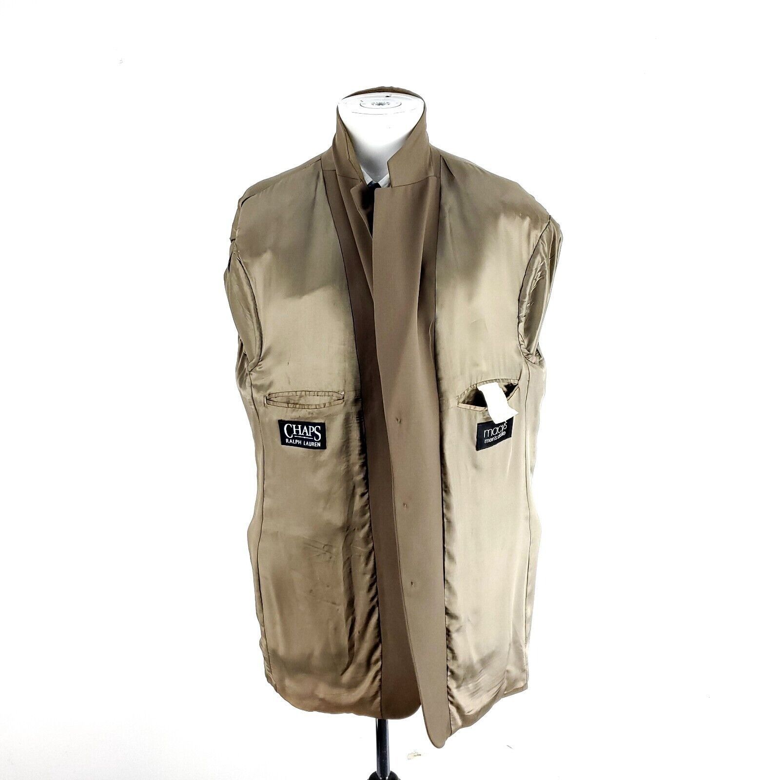 Chaps Ralph Lauren Chaps Ralph Lauren Wool Cashmere 3 Button Blazer 46L Brown H Size 46L - 9 Thumbnail