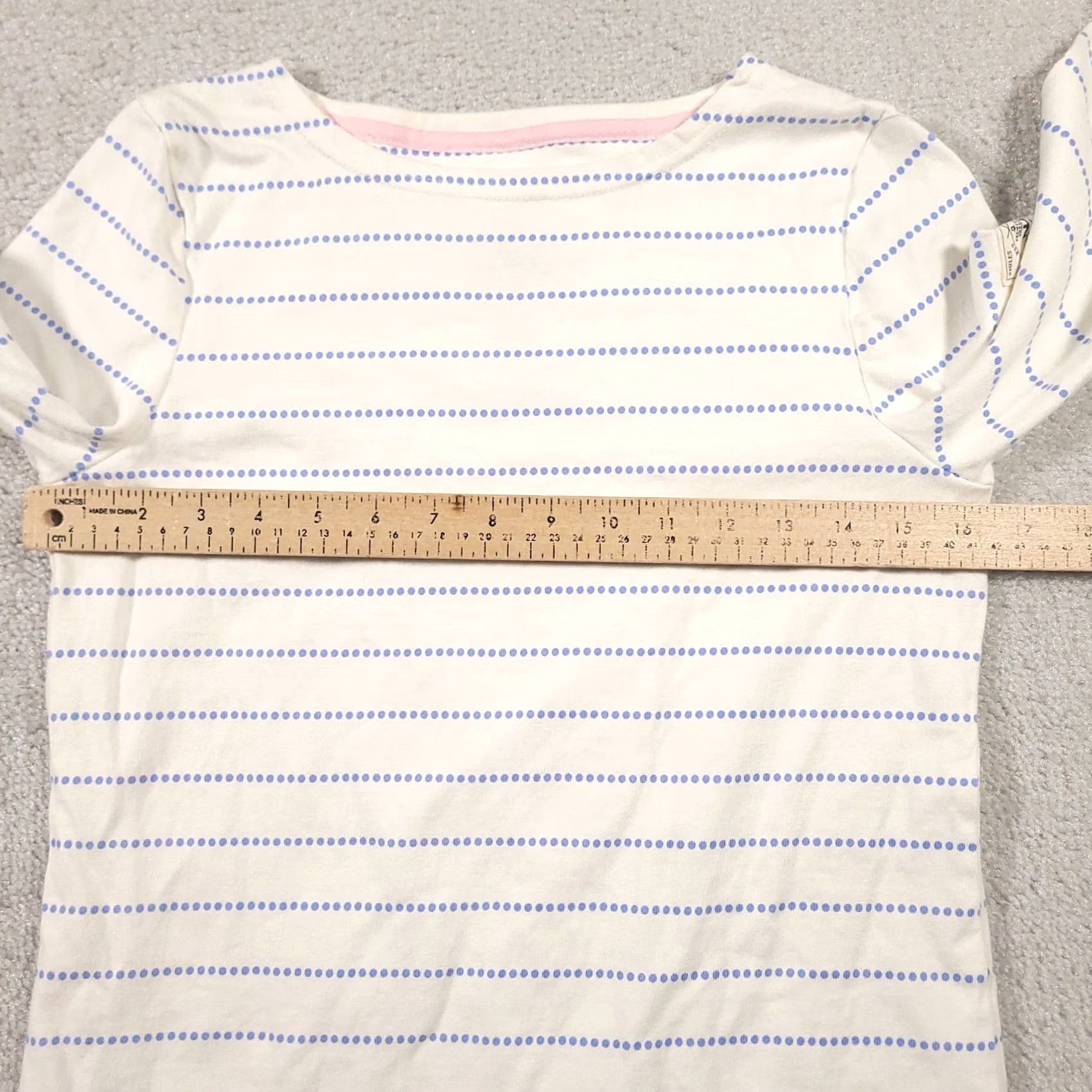 Vintage Joules Top White Blue Sz 6 Long Sleeve Striped Size M / US 6-8 / IT 42-44 - 3 Thumbnail
