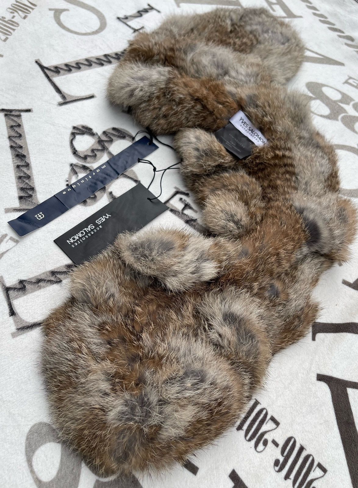 Yves Salomon 🔥 Yves Salomon Real Lapin Rabbit Fur Scarf Size ONE SIZE - 4 Thumbnail