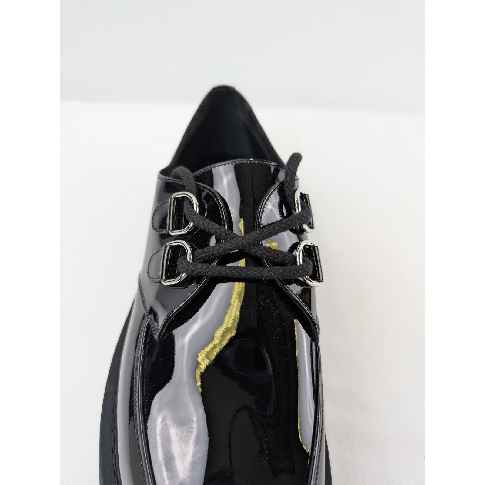 Saint Laurent Paris o1rshd1 Shiny Patent Leather Teddy Derby Shoes Boots Black Size US 12 / EU 45 - 15 Thumbnail