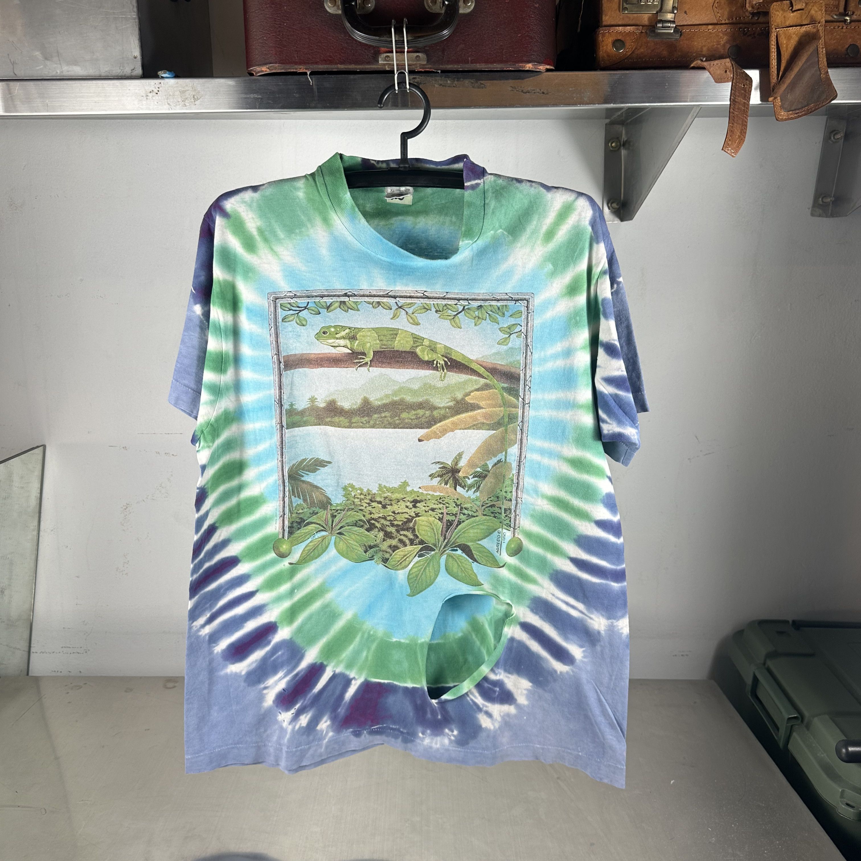 Vintage ​Vintage 1990 Rainforest Gone in Our Lifetime? Tie Dye Tee Size US L / EU 52-54 / 3 - 1 Thumbnail