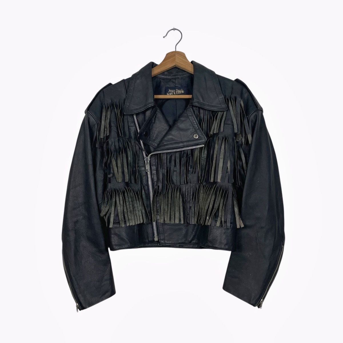 Jean Paul Gaultier Jean Paul Gaultier Crop Biker Leather Jacket Size US S / EU 44-46 / 1 - 1 Thumbnail