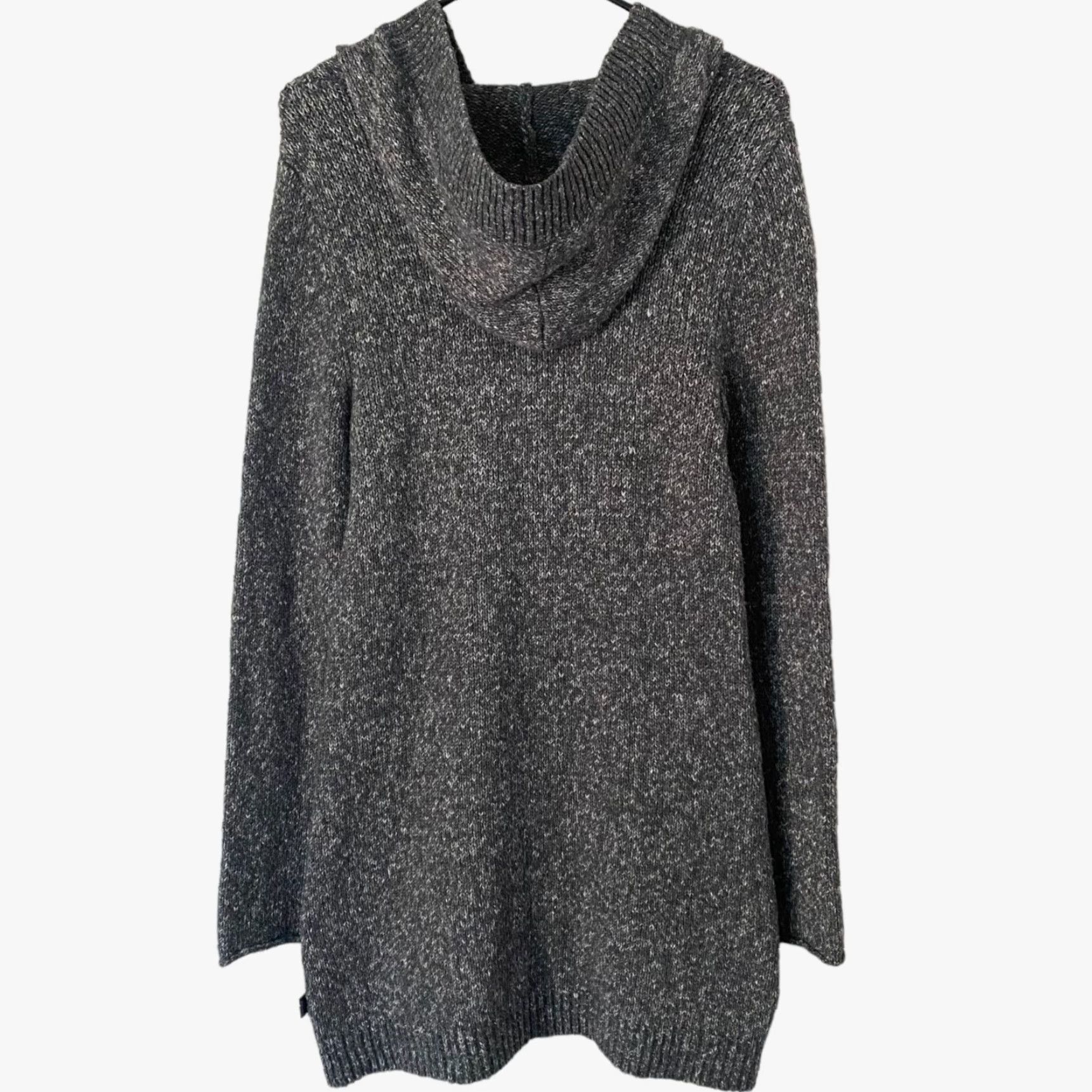 Prana PrAna Willow Duster Hooded Sweater Cardigan Gray Women's Size Small Button-Front Size S / US 4 / IT 40 - 3 Thumbnail
