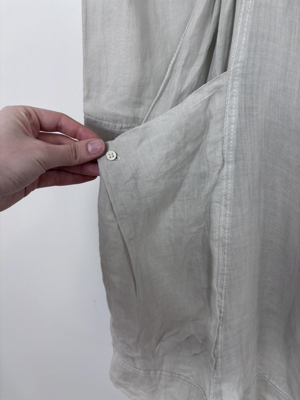 Annette Gortz Annette Gortz Women’s Ramie Grey Belted Shirt Dress Size S / US 4 / IT 40 - 12 Thumbnail