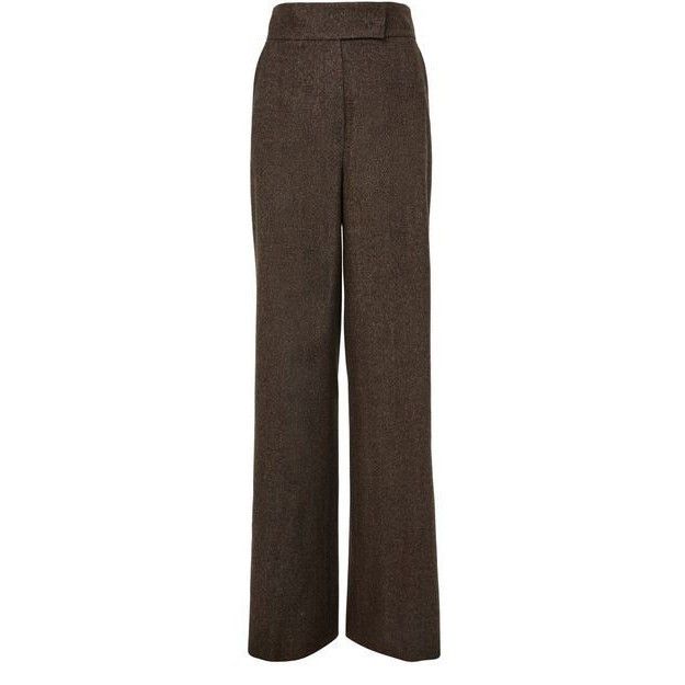 Max Mara MAX MARA Billy Wide Leg Brown Wool Pants New And Authentic ( Size 27" / US 4 / IT 40 - 1 Thumbnail