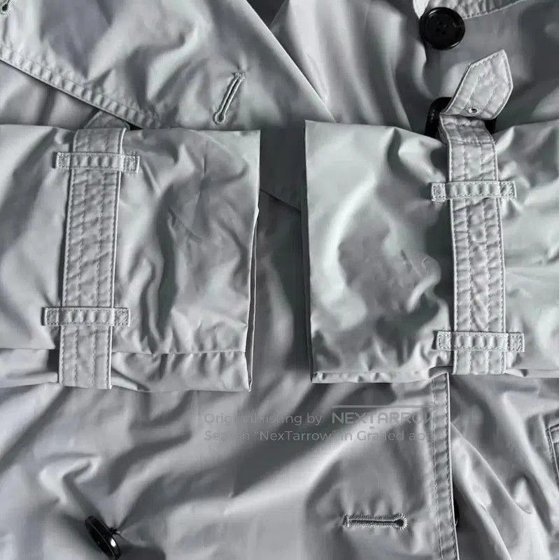 Burberry Burberry Gray Cotton Women's Trench Coat. Size XXS / US 00 / IT 34 - 6 Thumbnail