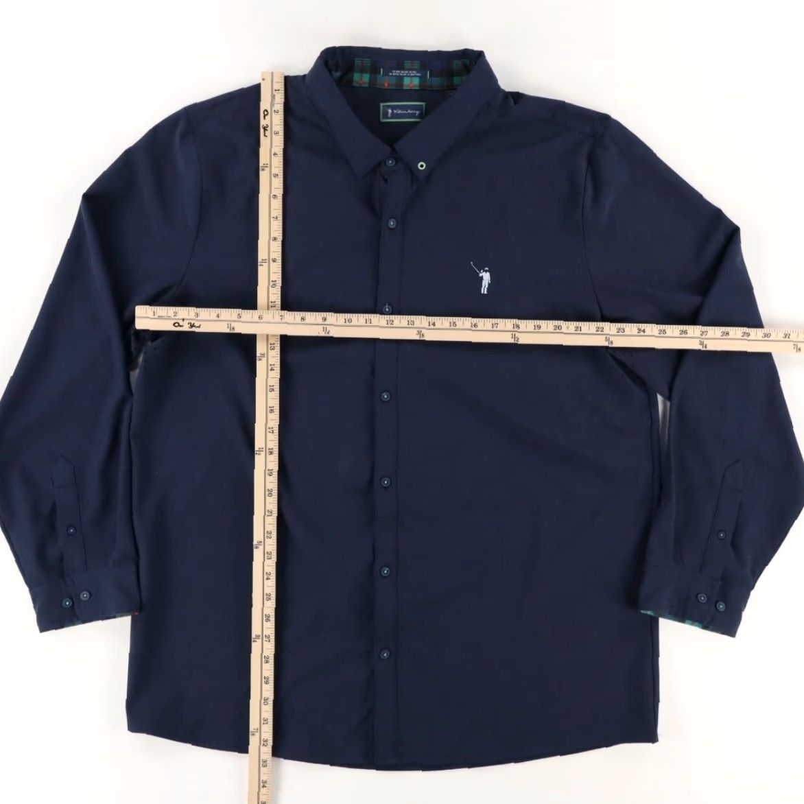 Vintage **William Murray Classic High Stretch Navy Men's 2XL Button Up Shirt** User: **William Murray Classic Navy Men's 2XL High Stretch Button Up Shirt** Size US XXL / EU 58 / 5 - 3 Thumbnail