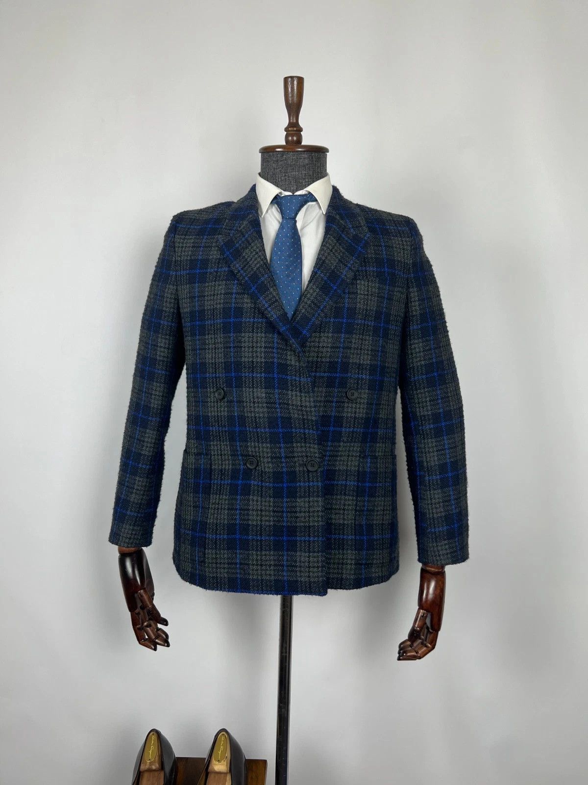 Paul Smith Paul Smith Double Breasted Plaid Blazer Jacket Size 36R - 9 Thumbnail