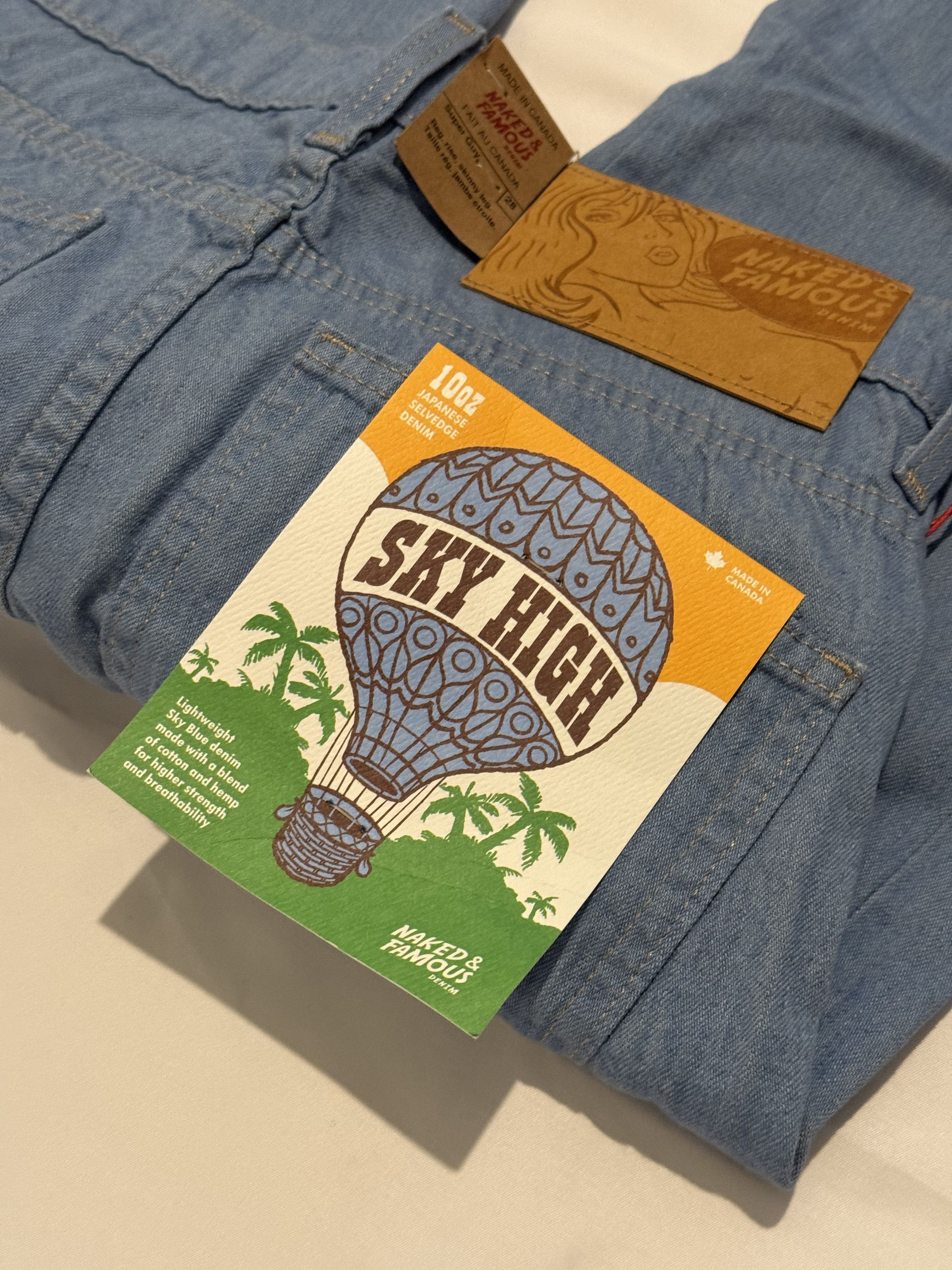 Naked & Famous Sky High Denim - Super Guy - 28 - Hemp Denim Size US 28 / EU 44 - 4 Thumbnail