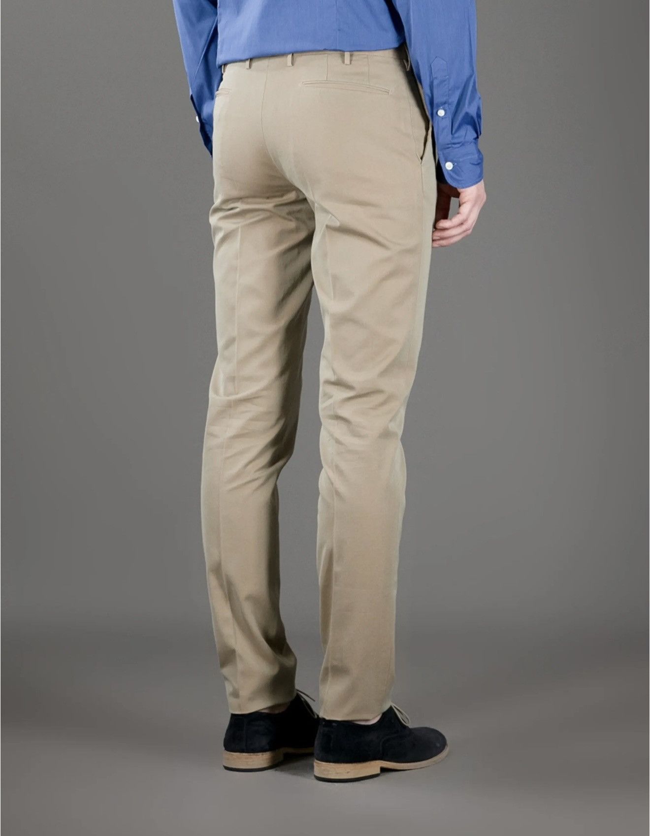 Incotex Men’s INCOTEX Slim Fit KhakiTrouser Sz 48 / US 32 Size 38S - 2 Thumbnail