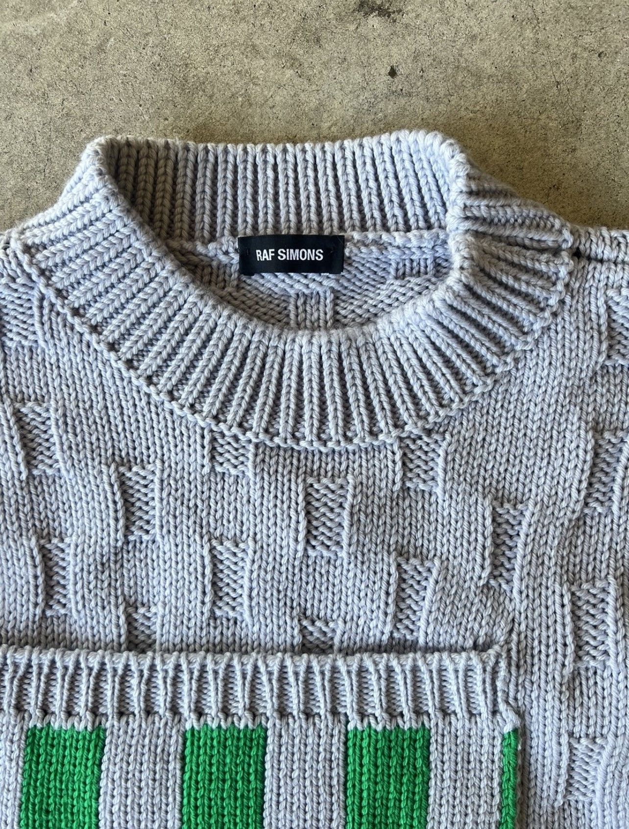 Raf Simons Raf Simons FW17 Disturbed Grey Lavender Green Knit Sweater Size US M / EU 48-50 / 2 - 3 Thumbnail